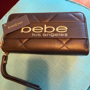 Bebe Wallet with Silver  Logo NWT